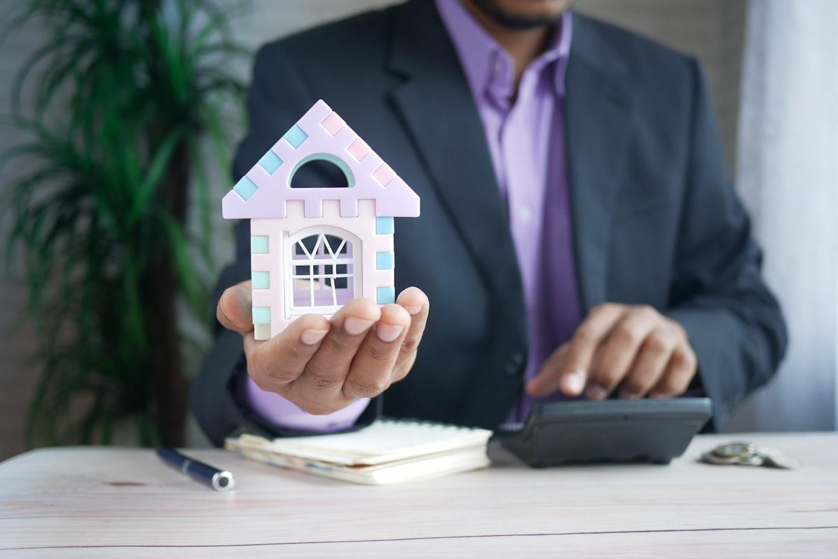 Real estate agent showing a home