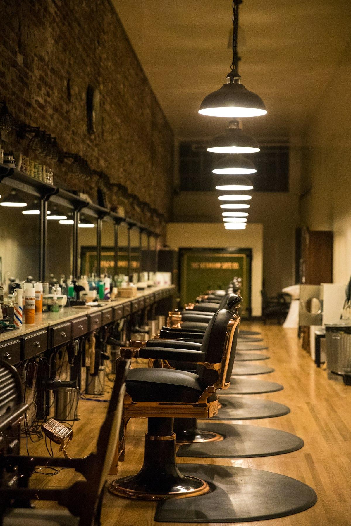Interior of a modern barbershop